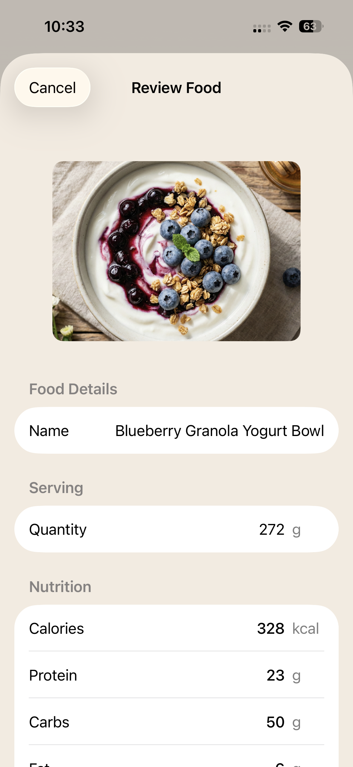 Review Food - Dark Mode